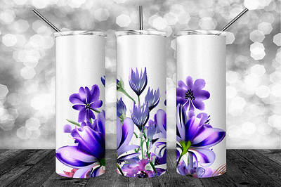 Winter Flower Tumbler Png Design 4th of july tumbler png design inspiratonal sticker png bundle winter flower tumbler png design