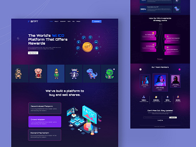 NFT Landing Page Design landing page nft nft design nft landing page nft ui nft ux nft webstie ui ui templates ux design website