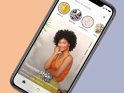 Jane iOS App app apple categories design home ios iphone search tab