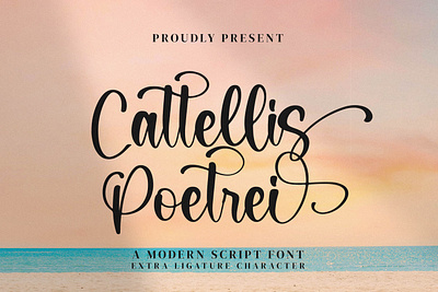 Cattellis Poetrei - Modern Script Font retro