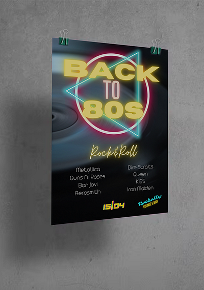 Flyer Back to 80´s design graphic design typography