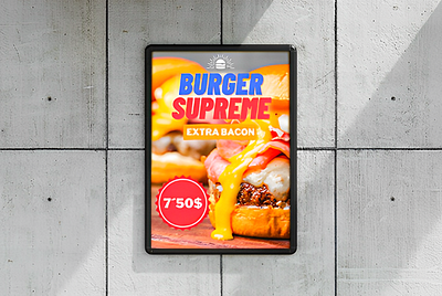 Flyer Burger Supreme design graphic design typography