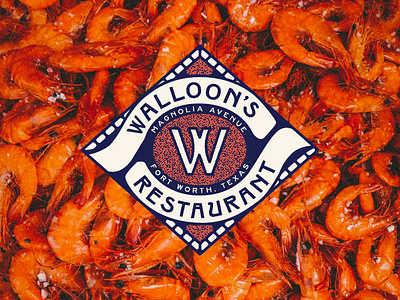 Walloons Crest branding branding design clam food fort worth general branding logo norplay restaraunt seafood vintage