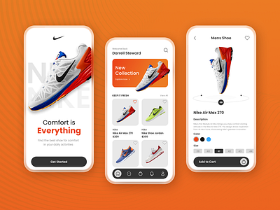 Nike Shoes App Design app app design app ui app ui design application design ios mobile mobile app mobile ui shoe app design ui ux