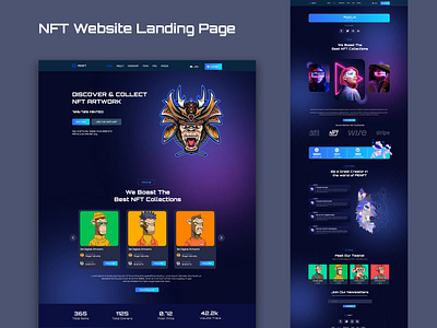 NFT Website Landing Page design nft nft landing page nft ui nft ux ui ui landing page ux website