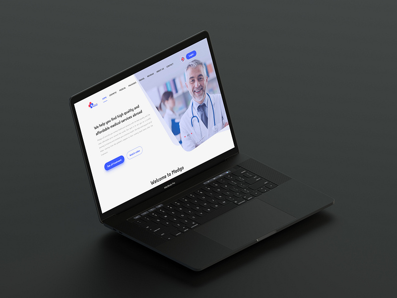 MedGo ✈️❤️ product design ui ux website