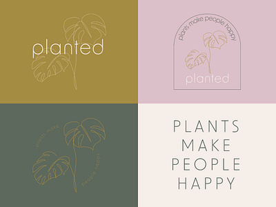 Planted Logo Variations branding design graphic design illustration logo typography