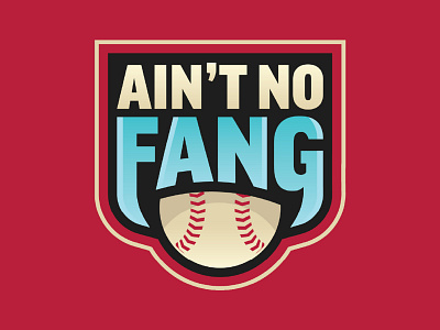 Ain't No Fang Logo arizona baseball branding dbacks design diamondbacks fang graphic design logo mlb podcast podcast logo radio sports sports design vector