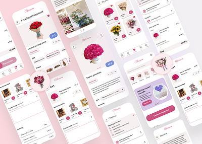 Florist Mobile App figma florist florist app graphic design illustration portfolio ui user experience user interface ux design