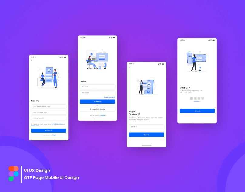 OTP Page Mobile UI Design by Prodhan Chandra Shill on Dribbble