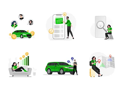 Product Illustration Library app branding car design figma graphic design illustration interface logo minimal onboarding sketch ui ux vector web