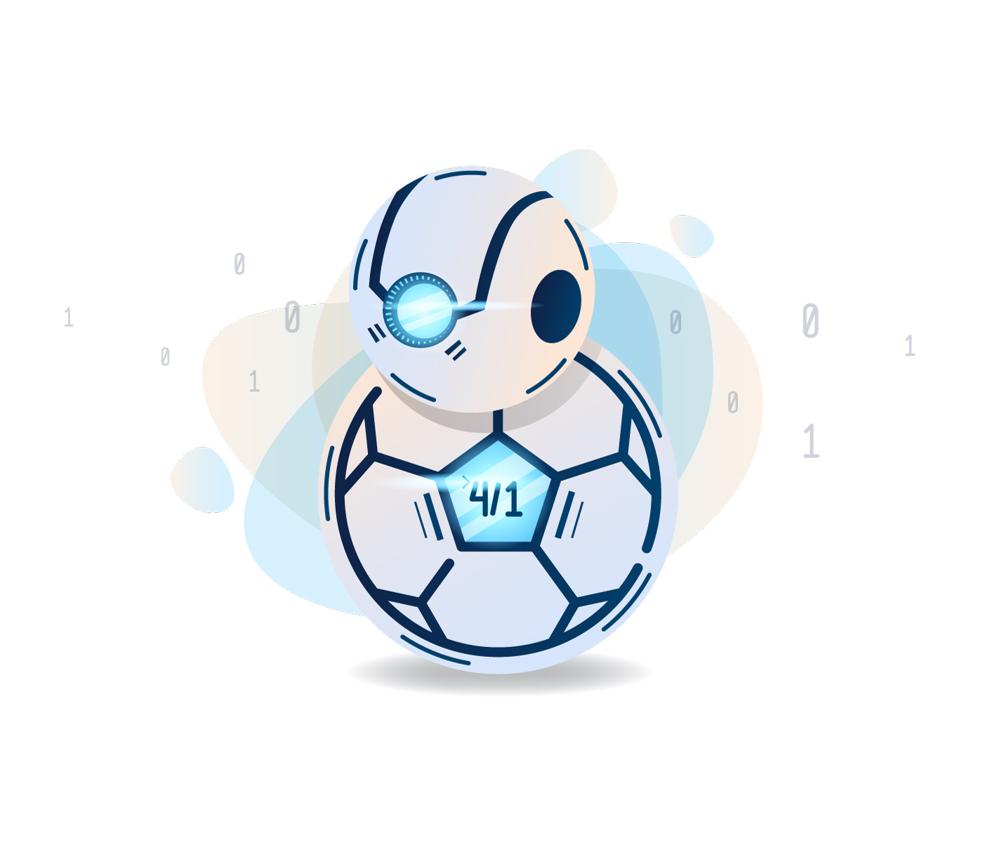 Ballbot flat vector