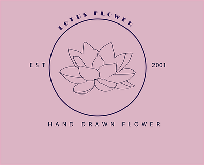 BOTANICAL LOGO OF LOTUS FLOWER botanical logo design logo logo design logo maker