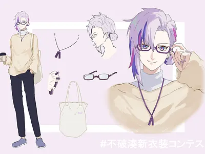 Illustration Drawing Nijisanji Fuwa Minato illustraion