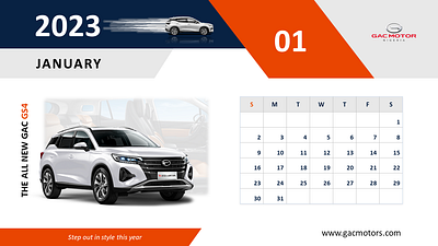 Car calendar design branding design graphic design illustration