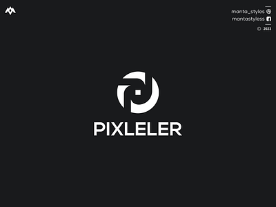 PIXLELER app branding design icon illustration letter logo minimal p camera logo p logo ui vector