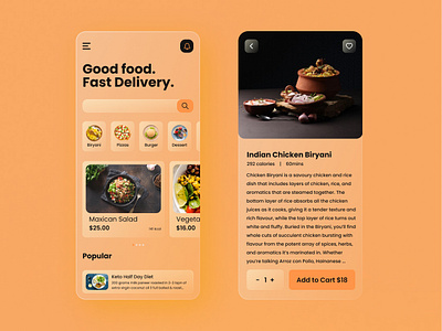 Food Delivery application app delivery food glassmorphism ui ux