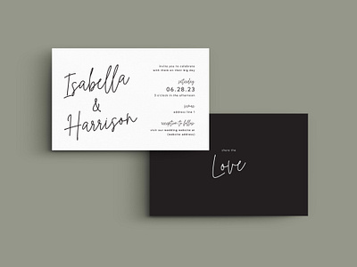 Wedding // Casual Script graphic design invitationdesign wedding