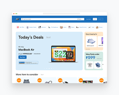 Multi-product E-commerce Website UI customerneeds designjourney designprocess ecommercewebsite herosection inspiration landing page uidesign visual design website