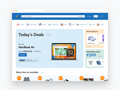Multi-product E-commerce Website UI customerneeds designjourney designprocess ecommercewebsite herosection inspiration landing page uidesign visual design website