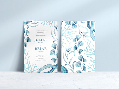 Wedding / Ocean Inspired graphic design invitationdesign wedding