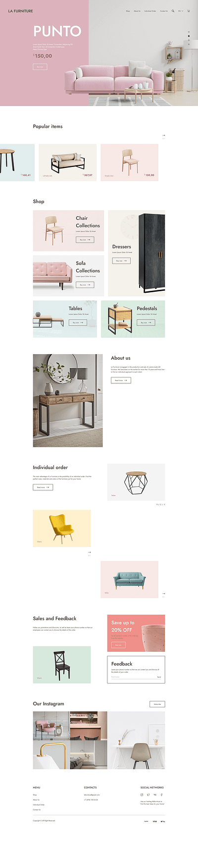 Furniture Website UX&UI Design branding design full website graphic design landing page design ui ux ux ui design website