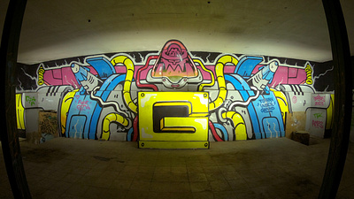 "Robo Gorbe" at "TUG" Basement! - Graffiti 3d graffiti basement gorbe graffiti gundam illustration iran robo robo gorbe robot scifi graffiti tehran underground underground party گربه