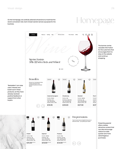 The wine wave website UX& UI branding design landing page design ui ux web design website