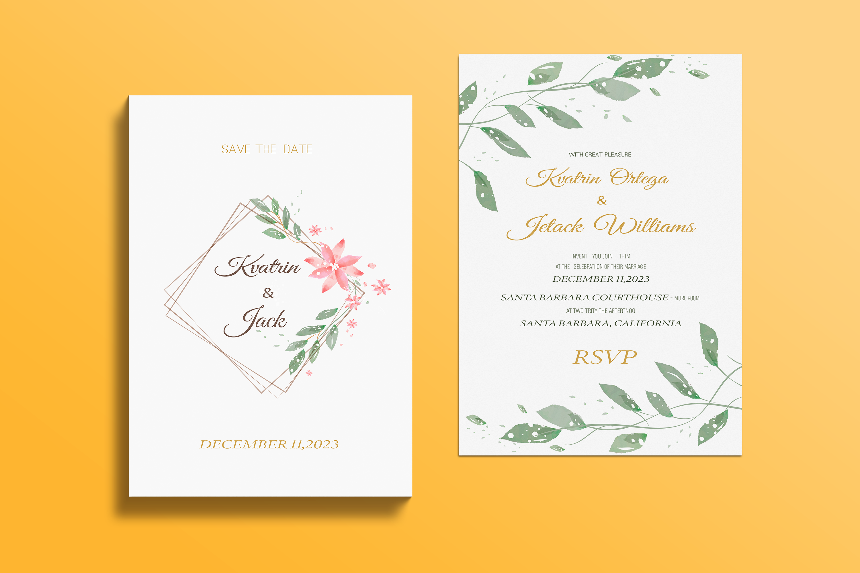 Wedding invitation graphic design illustration invitation vector watercolor brush wedding wedding invitation