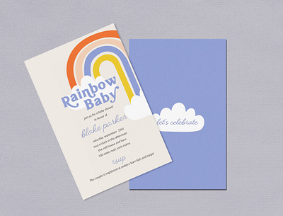 Baby Shower / Rainbow Baby baby shower graphic design invitation design print