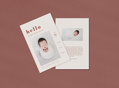 Birth Announcement / Hello graphic design invitationdesign