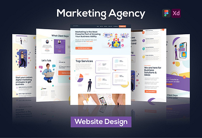 Marketing Agency Landing Page designer graphic designer landing pages ui ui ux website design website landing page