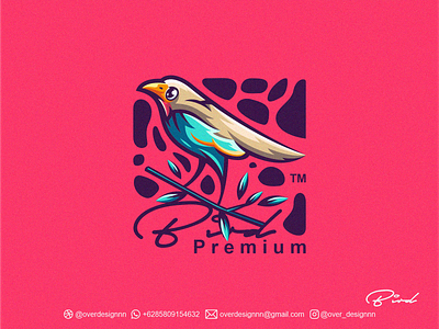 Bird Premium Logo bird branding design graphic design identity illustration logo mark tshirt vector