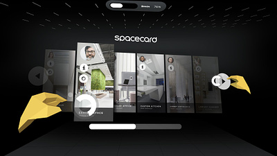 SpaceCard VR User Interface & User Experience Design design ui ux vr