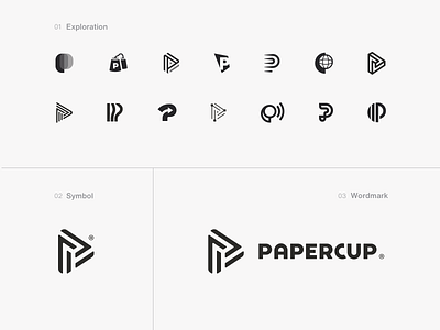 Papercup® Logotype Exploration ai branding exploration illustrator logo logotype translation vector video