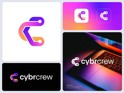 Modern Creative Futuristic Cyber Web3 Minimalist Logo Design abstract logo brand identity branding creative futuristic gradient logo icon letter logo logo logo design logo designer logos logotype minimalist logo modern logo monogram popular logo technology top logo web3