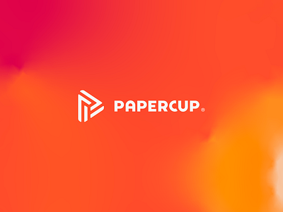 Papercup® ai artificial branding clean dubbing gradient logo logotype speech synthesis translation vector video