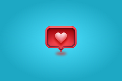 3D Heart Illustration 3d graphic design icon illustration ui