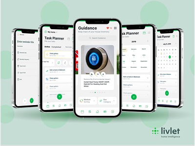 Livlet – the intelligent owners home management app design interaction logo ui user interface ux web design