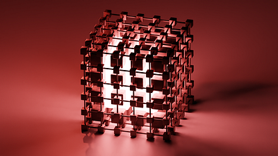 3D Abstract Light Cube 3d abstract blender design geometry nodes graphic design illustration render