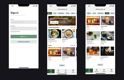 Food ordering mobile app design food ordering app ios mobile app online shop ui ux