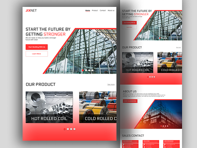 Landing Pages Steel Company Web branding dailyui design landingpages webdesign monochrom color ui