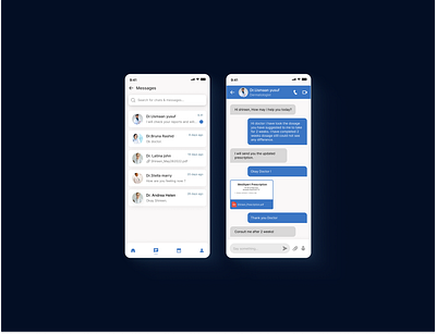MedXpert Medical Consultation Mobile App - Chat app chat design med medical medical consultation message messenger mobile app mobile application product design ui ui design ux