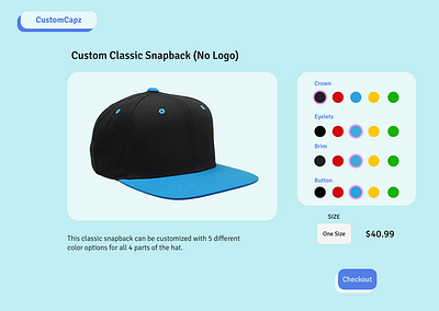 Daily UI Day 33 app branding custom custom hats custom product customize daily ui design eshop estore hat hats icon logo online shopping product shop store ui ux