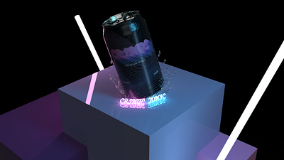 Drink with Style 3d branding can design drink graphic design render tonic