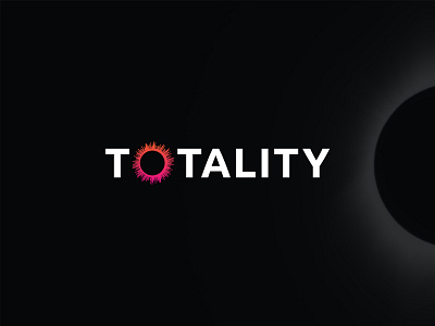 Totality - Logo Design branding creative dark design eclipse geometric graphic design logo logo design logotype minimal minimalistic modern moon orange red simple total eclipse typography vector