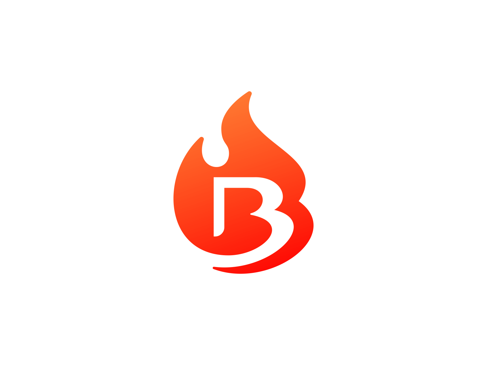 Fire Letter B Logo By Aira | Logo Designer On Dribbble