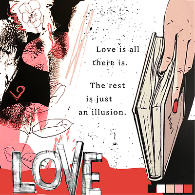 A Reframe of Love collage blog abstract editorial illustration vector