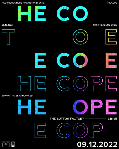 The Cope ○ Digital Poster after effects animated poster animation digital design graphic design live event music poster poster typography web design