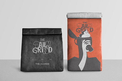 Coffee Packaging design fro Daily Grind Cafe branding eco packaging graphic design illustration logo logodesign mockup modern packaging design product design
